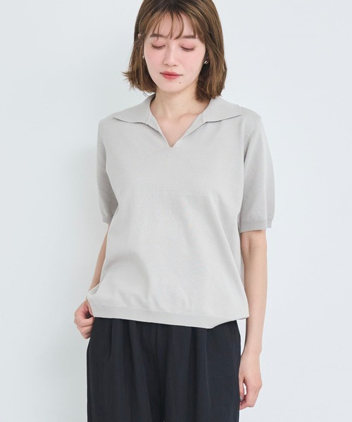 スキッパーポロニット（ポロシャツ）｜attiree（アティレー）の