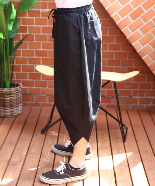 ８(eight)（エイト）の「リネン サルエルパンツ（その他パンツ・メンズ・ベージュ/グレー/カーキ/ブラック/ホワイト/ネイビー・MEDIUM/5XL/4XL/3XL/2XL/X-LARGE/LARGE）」の7枚目の写真