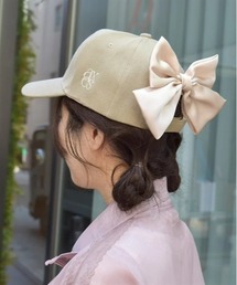 axes femme | ロゴ刺繍バックリボンキャップ(キャップ)