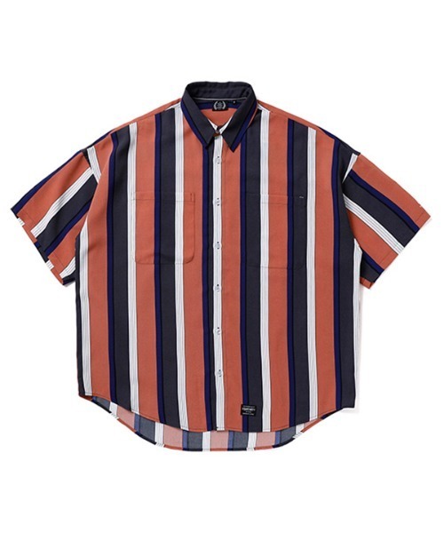 430（フォーサーティ）の「mhs2378- S-S STRIPE BIG SHIRT ストライプシャツ（シャツ/ブラウス・メンズ・ブラック×ブルー/ブラウン系その他/ピンク系その他/イエロー×グリーン/レッド系その他・0/1/2/3）」の14枚目の写真