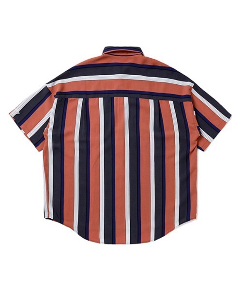 430（フォーサーティ）の「mhs2378- S-S STRIPE BIG SHIRT ストライプシャツ（シャツ/ブラウス・メンズ・ブラック×ブルー/ブラウン系その他/ピンク系その他/イエロー×グリーン/レッド系その他・0/1/2/3）」の15枚目の写真