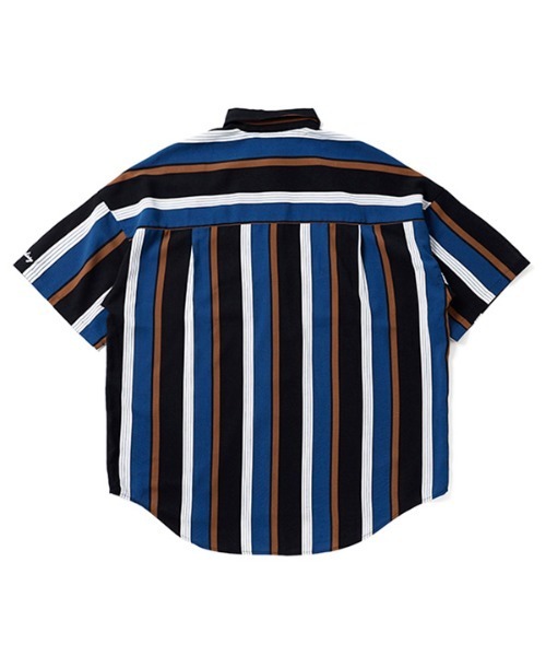 430（フォーサーティ）の「mhs2378- S-S STRIPE BIG SHIRT ストライプシャツ（シャツ/ブラウス・メンズ・ブラック×ブルー/ブラウン系その他/ピンク系その他/イエロー×グリーン/レッド系その他・0/1/2/3）」の19枚目の写真