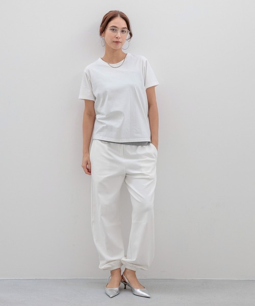 HEREIAM(ヘレイアム)の「【HEREIAM】接触冷感/ミラーロゴコンパクトT(Tシャツ/カットソー・レディース・ホワイト/ブラック・FREE)」の20枚目の写真