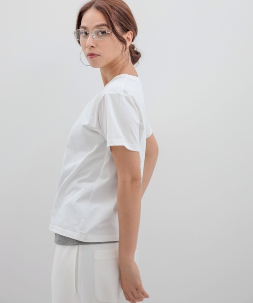 HEREIAM(ヘレイアム)の「【HEREIAM】接触冷感/ミラーロゴコンパクトT(Tシャツ/カットソー・レディース・ホワイト/ブラック・FREE)」の21枚目の写真