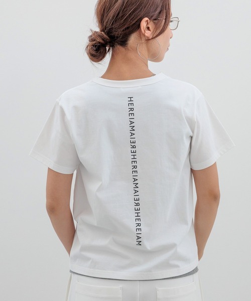 HEREIAM(ヘレイアム)の「【HEREIAM】接触冷感/ミラーロゴコンパクトT(Tシャツ/カットソー・レディース・ホワイト/ブラック・FREE)」の22枚目の写真