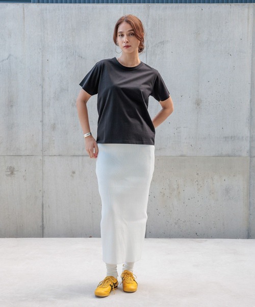 HEREIAM(ヘレイアム)の「【HEREIAM】接触冷感/ミラーロゴコンパクトT(Tシャツ/カットソー・レディース・ホワイト/ブラック・FREE)」の3枚目の写真
