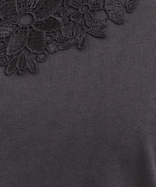 DRESKIP（ドレスキップ）の「【S-LL】レースで魅せる 綿混タンクトップ（タンクトップ・レディース・ブラック/チャコールグレー/ナチュラル/オフホワイト・01/02/03/04）」の16枚目の写真