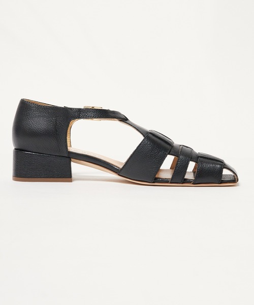 FABIO RUSCONI（ファビオルスコーニ）の「FABIO RUSCONI/ファビオルスコーニ スクエアトゥ チェンキーヒール グルカサンダル（サンダル・レディース・ホワイト/ブラック・36/37/38）」の11枚目の写真