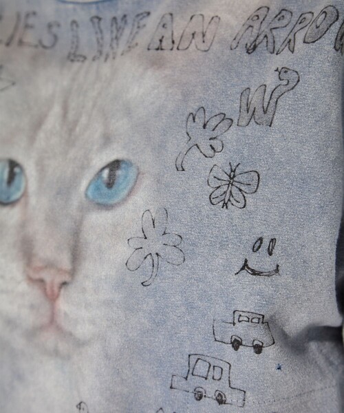 MIHARAYASUHIRO（ミハラヤスヒロ）の「【MIHARA YASUHIRO/ミハラヤスヒロ】BLEACHED CROPPED TEE/ブリーチドクロップドTシャツ（Tシャツ/カットソー・レディース・ピンク/ブラック/ブルー・36）」の21枚目の写真