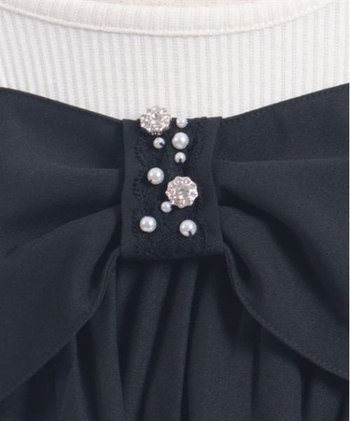 axes femme（アクシーズファム）の「リボンビスチェワンピース（ワンピース・キッズ・ブラック/レッド・MEDIUM/LARGE/X-LARGE）」の6枚目の写真