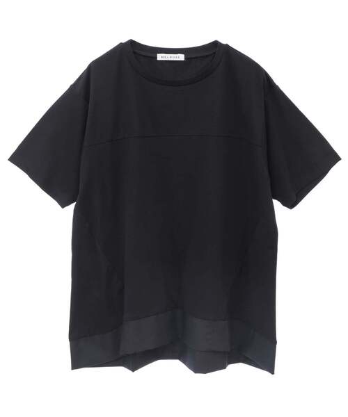 SOFFITTO（ソフィット）の「【接触冷感】ポンチ裾異素材使いプルオーバー(取り扱い店舗限定)（Tシャツ/カットソー・レディース・オフホワイト/オリーブ/ブラック/モカ・FREE）」の2枚目の写真