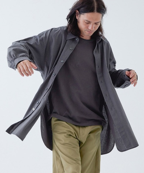 EGO TRIPPING(エゴトリッピング)の「ms6116- Chronos ロングシャツ(シャツ/ブラウス・メンズ・ネイビー系/ブラック系その他・46/48)」の6枚目の写真