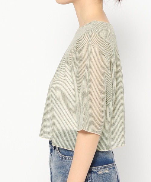 LOWRYS FARM（ローリーズファーム）の「シアーラッセル５Ｓ　 492104（Tシャツ/カットソー・レディース・ブラック/ピンク/アイボリー・FREE）」の12枚目の写真