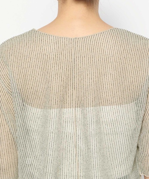 LOWRYS FARM（ローリーズファーム）の「シアーラッセル５Ｓ　 492104（Tシャツ/カットソー・レディース・ブラック/ピンク/アイボリー・FREE）」の7枚目の写真