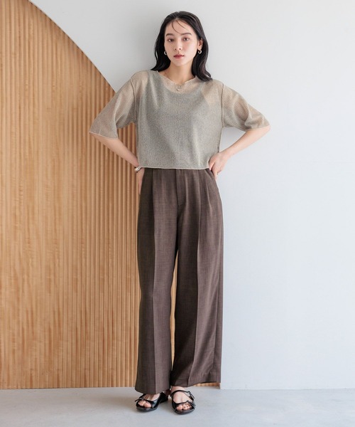 LOWRYS FARM（ローリーズファーム）の「シアーラッセル５Ｓ　 492104（Tシャツ/カットソー・レディース・ブラック/ピンク/アイボリー・FREE）」の18枚目の写真