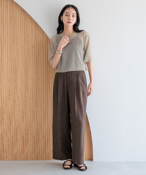 LOWRYS FARM（ローリーズファーム）の「シアーラッセル５Ｓ　 492104（Tシャツ/カットソー・レディース・ブラック/ピンク/アイボリー・FREE）」の19枚目の写真