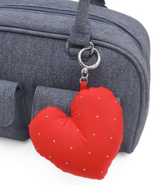 WEGO（ウィゴー）の「WEGO/チャーム付きボストン痛バッグ（トートバッグ・レディース・レッド/ライトインディゴブルー/ブラック/オフホワイト・FREE）」の16枚目の写真