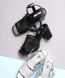 REZOY | 【25SS新作】【R&E】チュールカバーストラップスクエアトゥサンダル(サンダル)