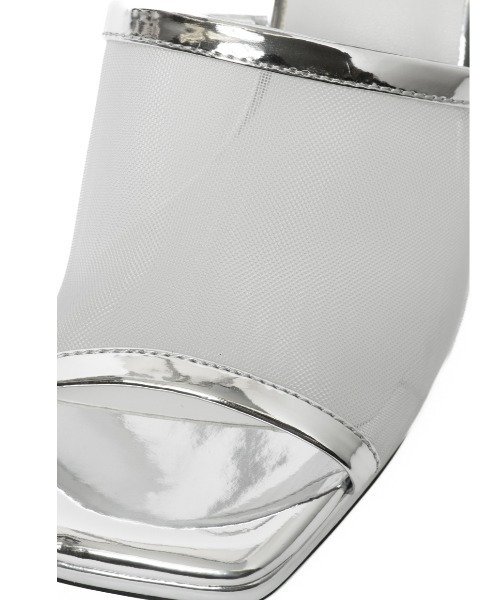 REZOY（リゾイ）の「【25SS新作】【R&E】チュールカバーストラップスクエアトゥサンダル（サンダル・レディース・アイボリー/ブラック/シルバー・L/M/S/LL）」の10枚目の写真