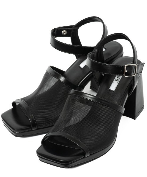 REZOY（リゾイ）の「【25SS新作】【R&E】チュールカバーストラップスクエアトゥサンダル（サンダル・レディース・アイボリー/ブラック/シルバー・L/M/S/LL）」の9枚目の写真