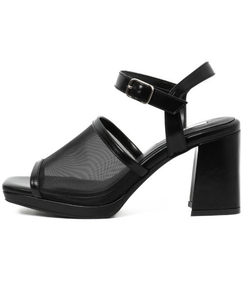 REZOY（リゾイ）の「【25SS新作】【R&E】チュールカバーストラップスクエアトゥサンダル（サンダル・レディース・アイボリー/ブラック/シルバー・L/M/S/LL）」の7枚目の写真