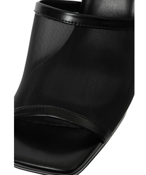 REZOY（リゾイ）の「【25SS新作】【R&E】チュールカバーストラップスクエアトゥサンダル（サンダル・レディース・アイボリー/ブラック/シルバー・L/M/S/LL）」の4枚目の写真