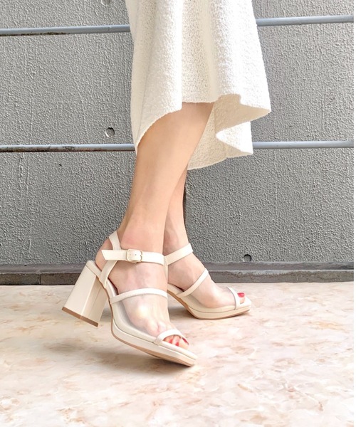 REZOY（リゾイ）の「【25SS新作】【R&E】チュールカバーストラップスクエアトゥサンダル（サンダル・レディース・アイボリー/ブラック/シルバー・L/M/S/LL）」の14枚目の写真