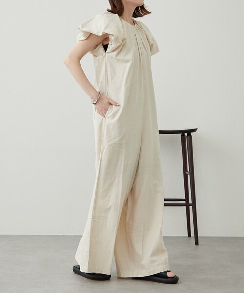 WILLOW（ウィロー）の「【willow】バルーンスリーブオールインワン（サロペット/オーバーオール・レディース・アイボリー/グレー・SMALL/MEDIUM）」の7枚目の写真