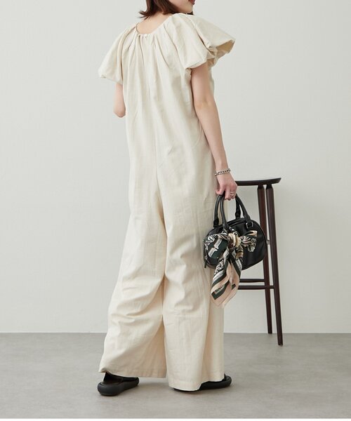 WILLOW（ウィロー）の「【willow】バルーンスリーブオールインワン（サロペット/オーバーオール・レディース・アイボリー/グレー・SMALL/MEDIUM）」の8枚目の写真