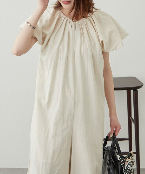 WILLOW（ウィロー）の「【willow】バルーンスリーブオールインワン（サロペット/オーバーオール・レディース・アイボリー/グレー・SMALL/MEDIUM）」の10枚目の写真