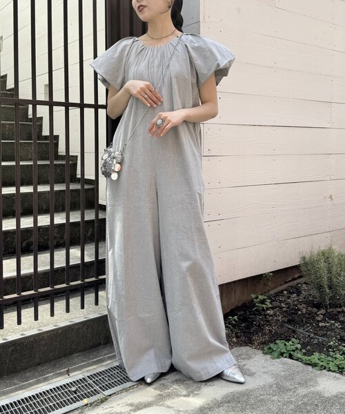 WILLOW（ウィロー）の「【willow】バルーンスリーブオールインワン（サロペット/オーバーオール・レディース・アイボリー/グレー・SMALL/MEDIUM）」の15枚目の写真