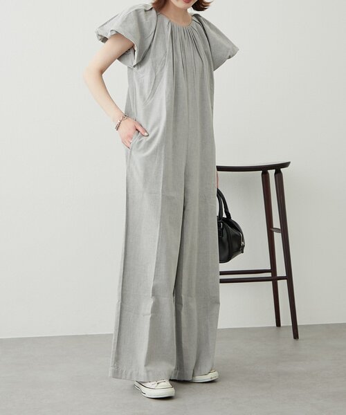 WILLOW（ウィロー）の「【willow】バルーンスリーブオールインワン（サロペット/オーバーオール・レディース・アイボリー/グレー・SMALL/MEDIUM）」の16枚目の写真