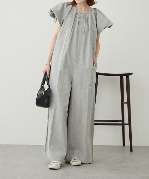 WILLOW（ウィロー）の「【willow】バルーンスリーブオールインワン（サロペット/オーバーオール・レディース・アイボリー/グレー・SMALL/MEDIUM）」の17枚目の写真