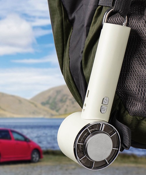 Cinderella（シンデレラ）の「ハンディファン 扇風機 持ち歩き 冷却プレート 携帯扇風機 小型 ハンディ コンパクト ストラップ カラビナ 夏 充電式 冷却 卓上 便利 手持ち ミニ扇風機 5枚羽 簡単 白 紫 灰色 ホワイト パープル グレー（生活家電・レディース・グレイッシュベージュ/ホワイト/パープル・FREE）」の13枚目の写真