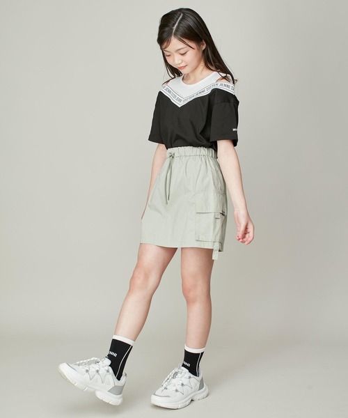 SISTER JENNI（SISTER JENNI）の「【コットン100％】肩あきレイヤード風ロゴTシャツ（Tシャツ/カットソー・キッズ・ブラック/オフホワイト・140cm/150cm/160cm/130cm）」の21枚目の写真