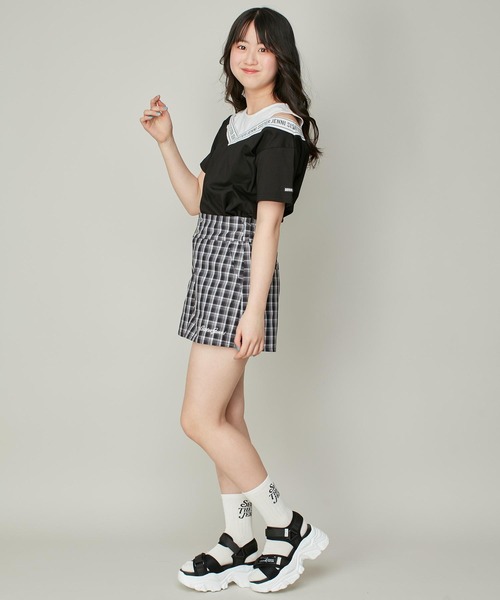 SISTER JENNI（SISTER JENNI）の「【コットン100％】肩あきレイヤード風ロゴTシャツ（Tシャツ/カットソー・キッズ・ブラック/オフホワイト・140cm/150cm/160cm/130cm）」の18枚目の写真