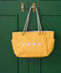 coen（コーエン）の「【一部WEBカラー・新色登場】coen（コーエン） ロゴ ポリキャンバストートバッグ（Mサイズ）（トートバッグ）」