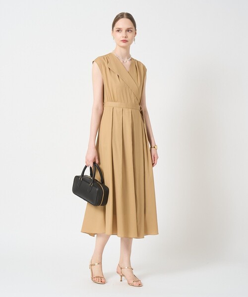 ANAYI（アナイ）の「ビエラコットンカシュクールワンピース（ワンピース・レディース・チャコールグレー/ベージュ・36/38/34）」の7枚目の写真