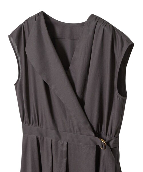 ANAYI（アナイ）の「ビエラコットンカシュクールワンピース（ワンピース・レディース・チャコールグレー/ベージュ・36/38/34）」の10枚目の写真