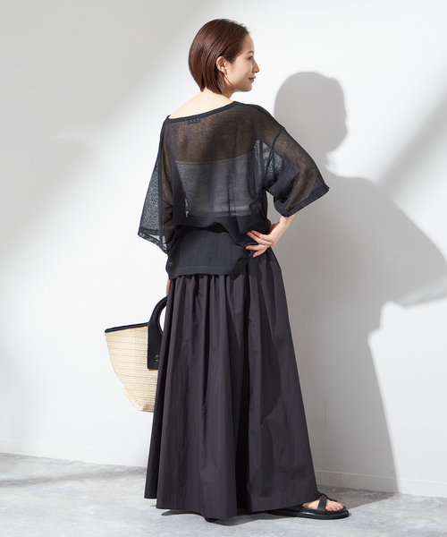 journal standard L'essage（ジャーナルスタンダードレサージュ）の「《追加》ヴィンテージタイプライタースカート（スカート・レディース・ブラック/ホワイト/ブラウン・FREE）」の5枚目の写真