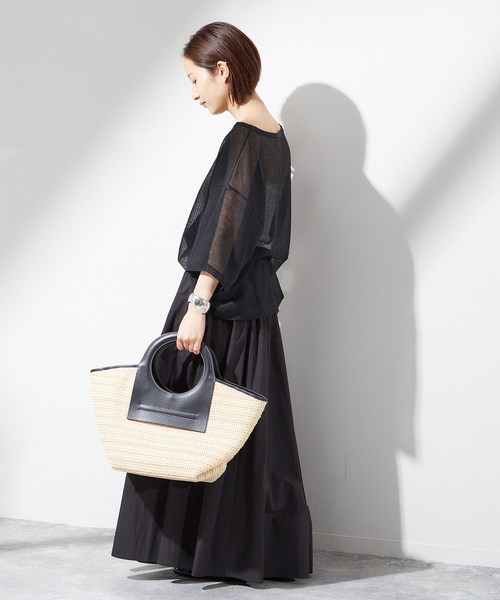 journal standard L'essage（ジャーナルスタンダードレサージュ）の「《追加》ヴィンテージタイプライタースカート（スカート・レディース・ブラック/ホワイト/ブラウン・FREE）」の6枚目の写真