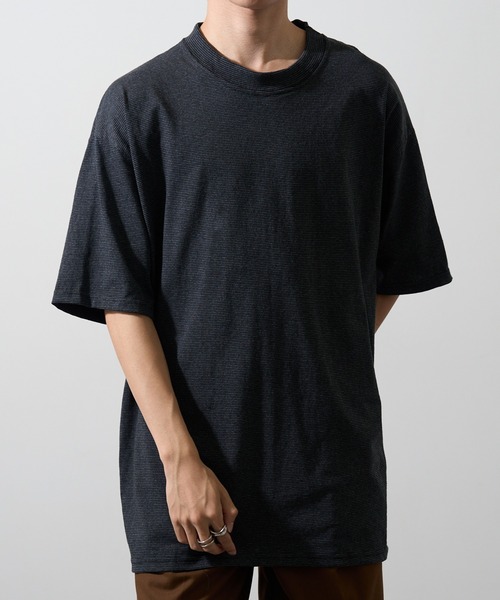CalCru（カルクルー）の「【CalCru】5.5oz マイクロストライプ Tシャツ ボーダーTシャツ UNTR（Tシャツ/カットソー・メンズ・ブラック/ネイビー/ホワイト・M/L/XL）」の10枚目の写真