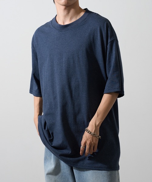 CalCru（カルクルー）の「【CalCru】5.5oz マイクロストライプ Tシャツ ボーダーTシャツ UNTR（Tシャツ/カットソー・メンズ・ブラック/ネイビー/ホワイト・M/L/XL）」の15枚目の写真