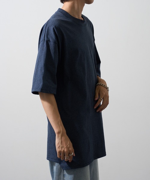 CalCru（カルクルー）の「【CalCru】5.5oz マイクロストライプ Tシャツ ボーダーTシャツ UNTR（Tシャツ/カットソー・メンズ・ブラック/ネイビー/ホワイト・M/L/XL）」の17枚目の写真