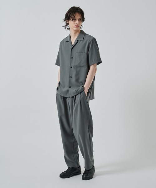 ATTACHMENT(アタッチメント)の「【ATTACHMENT/アタッチメント】〈別注〉WASHABLE SUPER EASY WIDE PANTS(スラックス・メンズ・ブラック/ダークグレー・1/2)」の4枚目の写真