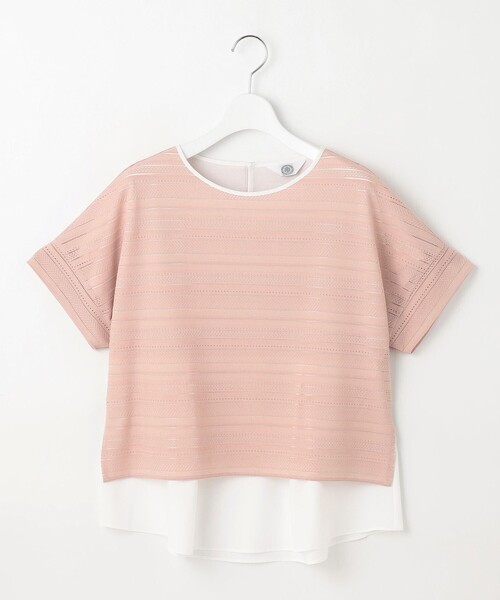 J.PRESS(ジェイプレス)の「【WEB限定カラーあり・洗える】レースドッキング カットソー(Tシャツ/カットソー・レディース・ピンク系/ブラック系/アイボリー系/グレー系・MEDIUM/LARGE)」の13枚目の写真