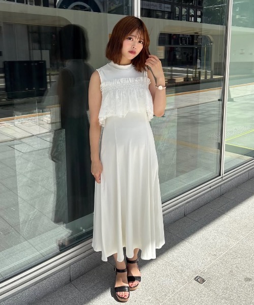 セール】2025春夏新作 レースビスチェセットカットワンピース