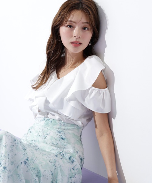 JILL by JILLSTUART - ジルバイジルスチュアート【今季新品】人気完売！カットワークダブルフリルブラウス 2wayフリルブラウス | ジル バイ ジル スチュアート(JILL by