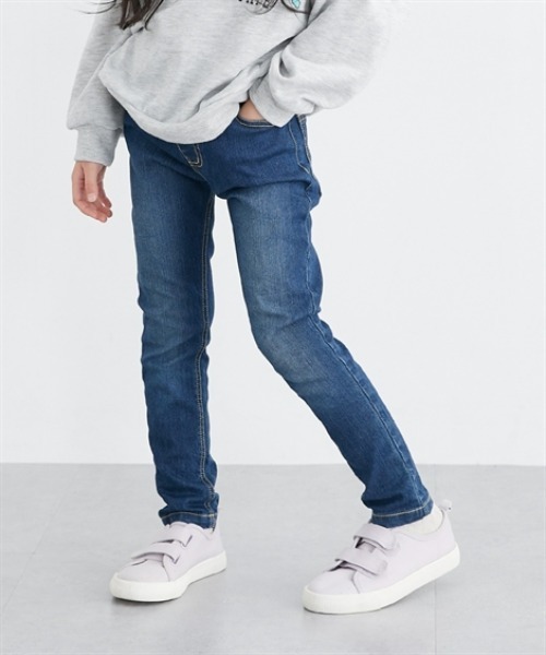 QUNTSTYLE(キュントスタイル)の「ストレッチデニムスキニーパンツ(デニムパンツ・キッズ・ブルー系/ダークネイビー/ブルー・120/130/140/150/160/170/110)」の3枚目の写真