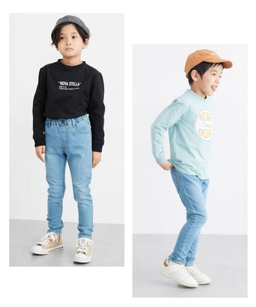 QUNTSTYLE(キュントスタイル)の「ストレッチデニムスキニーパンツ(デニムパンツ・キッズ・ブルー系/ダークネイビー/ブルー・120/130/140/150/160/170/110)」の12枚目の写真
